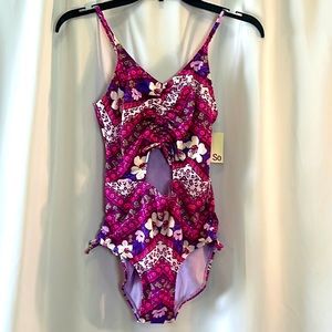 NWT size 16 for child, UV protection, built in multicolor one piece suit